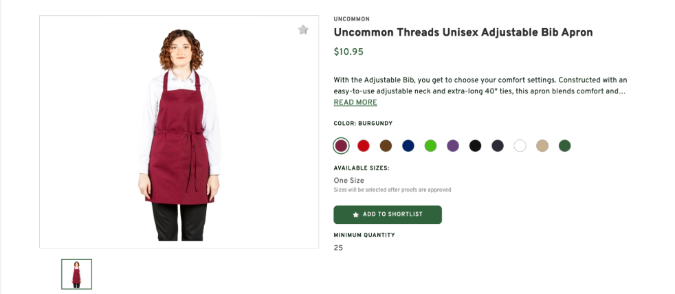 Unisex Adjustable Bib Apron