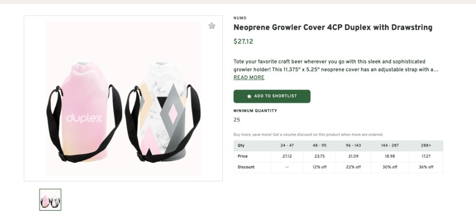 Neoprene Growler Cover Drawstring