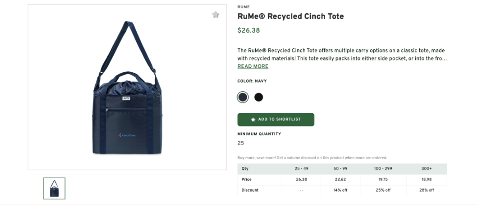 RuMe Recycled Cinch Tote