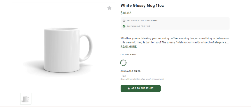 White Glossy Mug 11oz