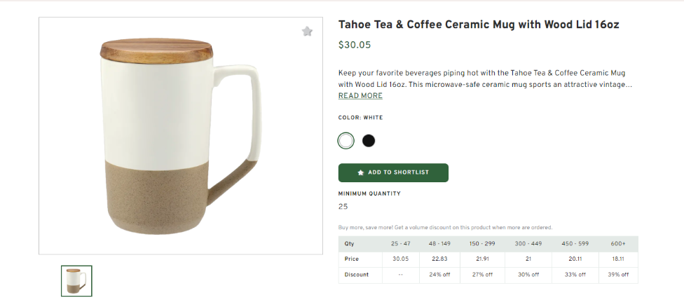 Tahoe Tea & Coffee Ceramic Mug 16oz