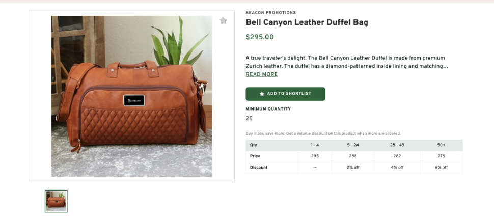 Bell Canyon Leather Duffel Bag