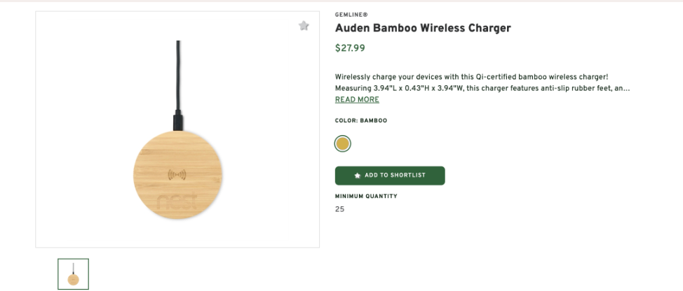 Auden Bamboo Wireless Charger