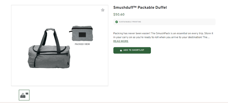 Smushduff Packable Duffel Bag