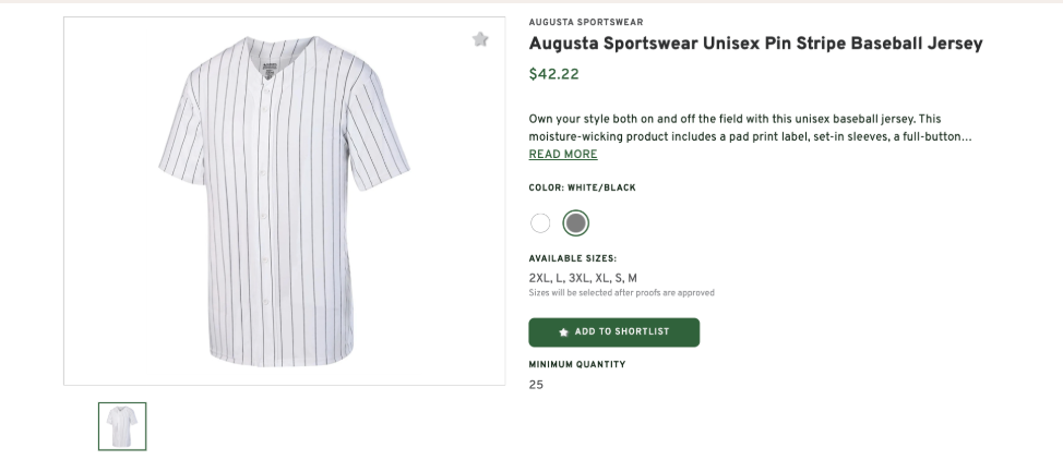 Unisex Pin Stripe Baseball Jersey