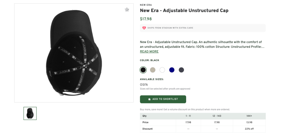 New Era Unstructured Cap