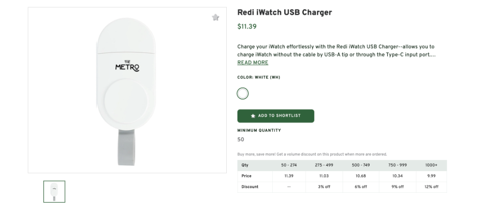 Redi iWatch USB Charger