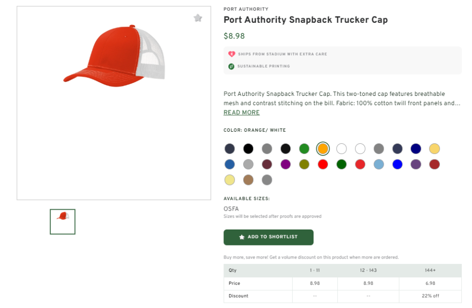 Port Authority Snapback Cap