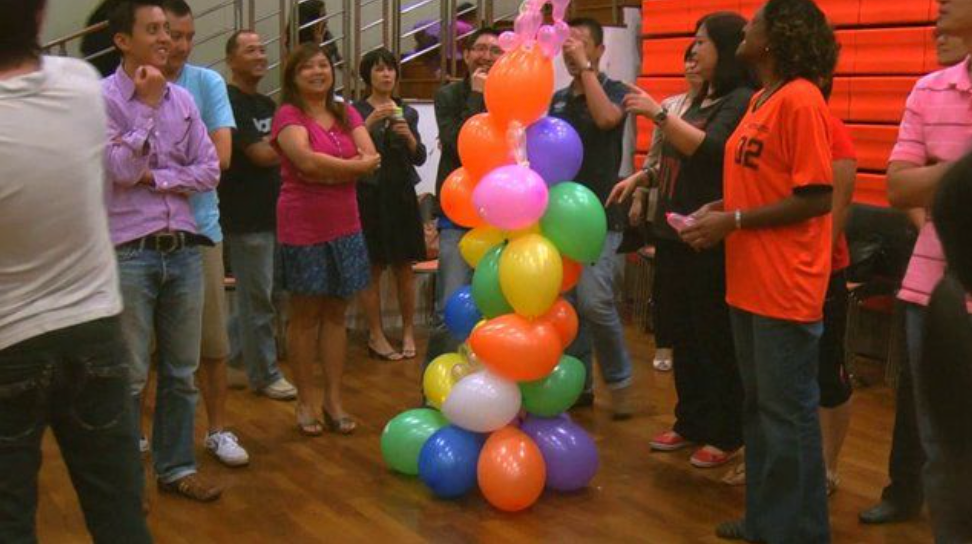 Balloon Tower Game team building