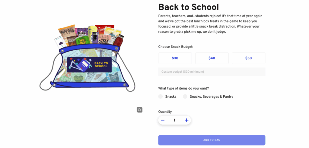 Build-a-Snack Challenge