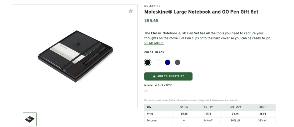 Large Notebook and GO Pen Gift Set