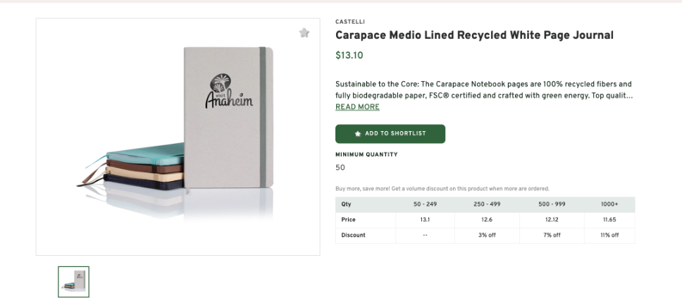 Recycled White Page Journal