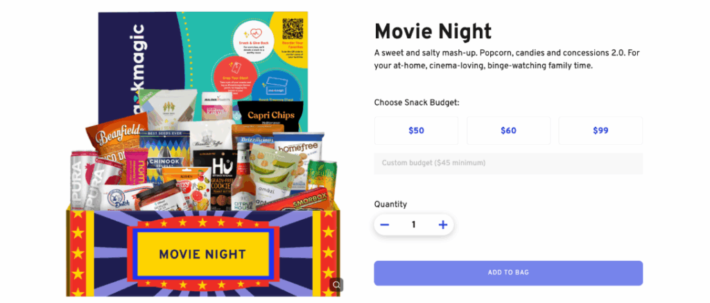 Movie Night Snack Box