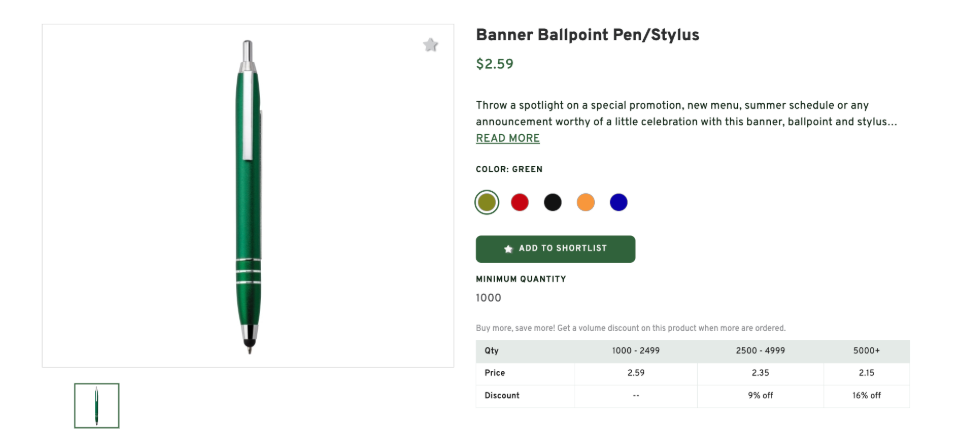 Banner Ballpoint Pen/Stylus