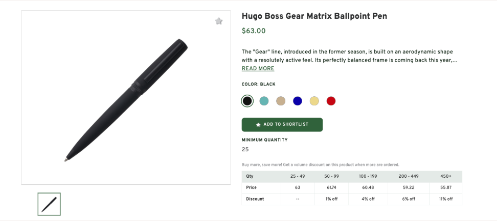 Hugo Boss Gear Matrix Ballpoint Pen