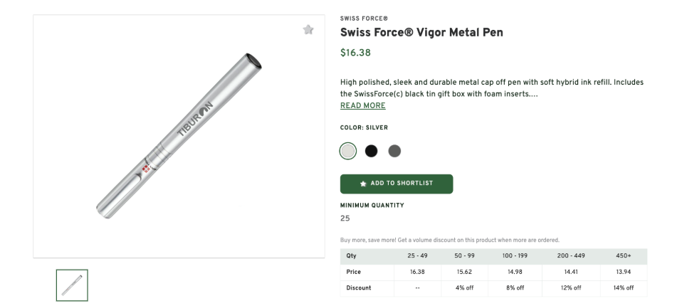 Swiss Force Vigor Metal Pen