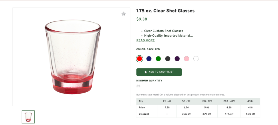 Clear Shot Glasses