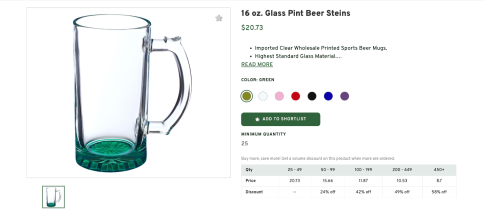 Glass Pint Beer Steins