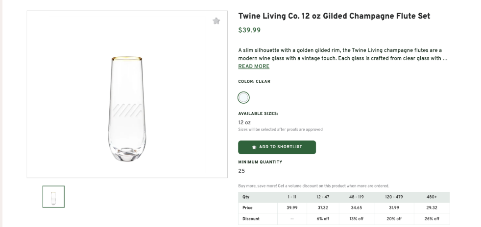 Twine Gilded Champagne Flute Set