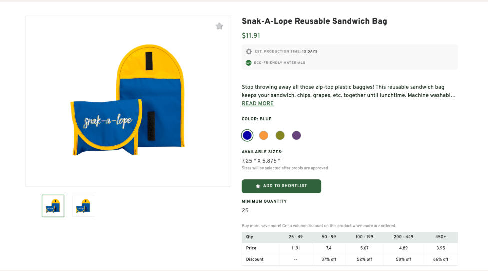 Snak-A-Lope Reusable Sandwich Bag