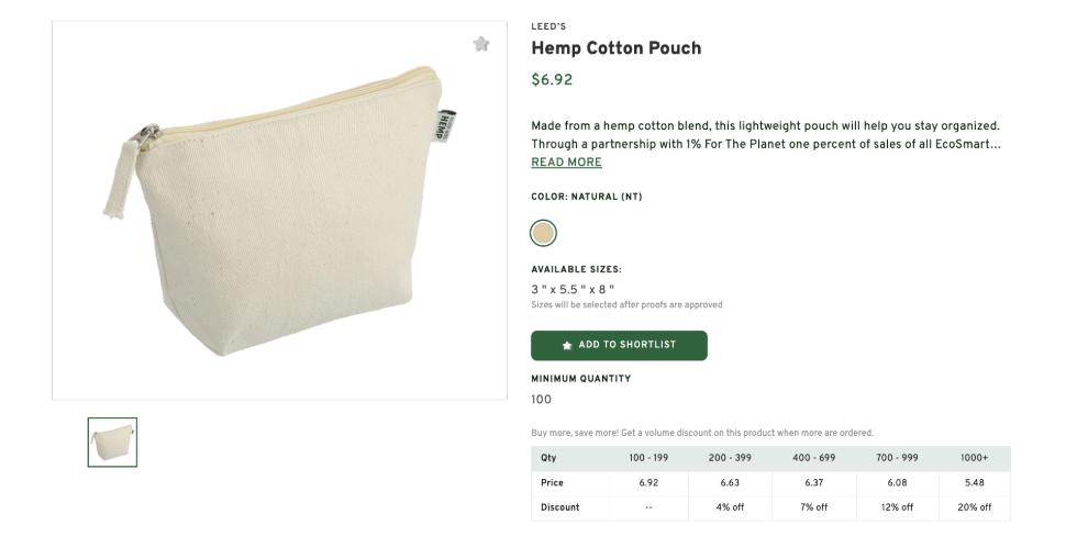 Hemp Cotton Pouch