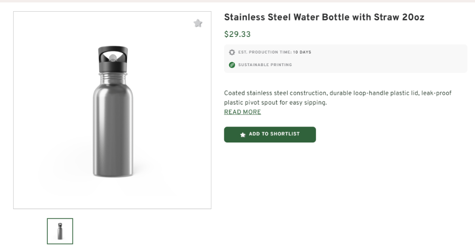 Stainless Steel Water Bottle with Straw