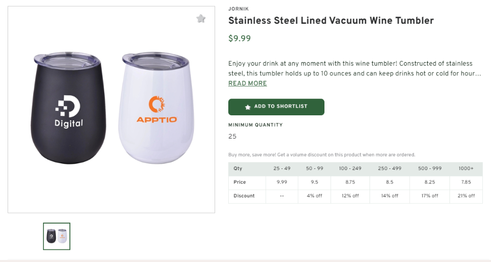 Stainless Steel Lined Vacuum Wine Tumbler