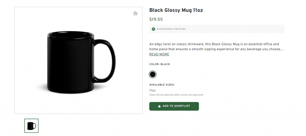 Black Glossy Mug