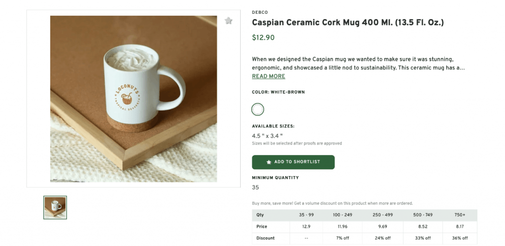 Caspian Ceramic Cork Mug