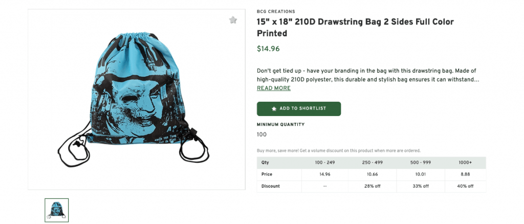 Drawstring Bag Full Color Printed