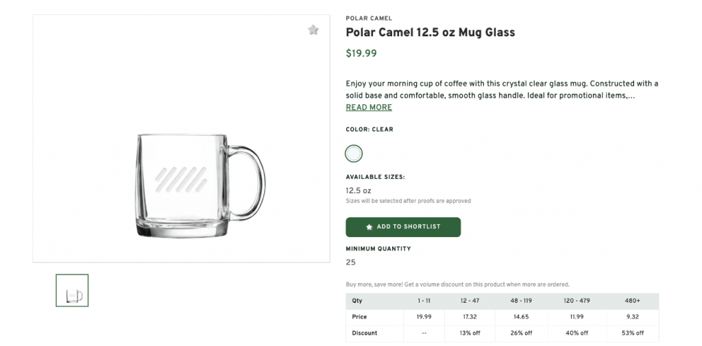 Polar Camel Mug Glass