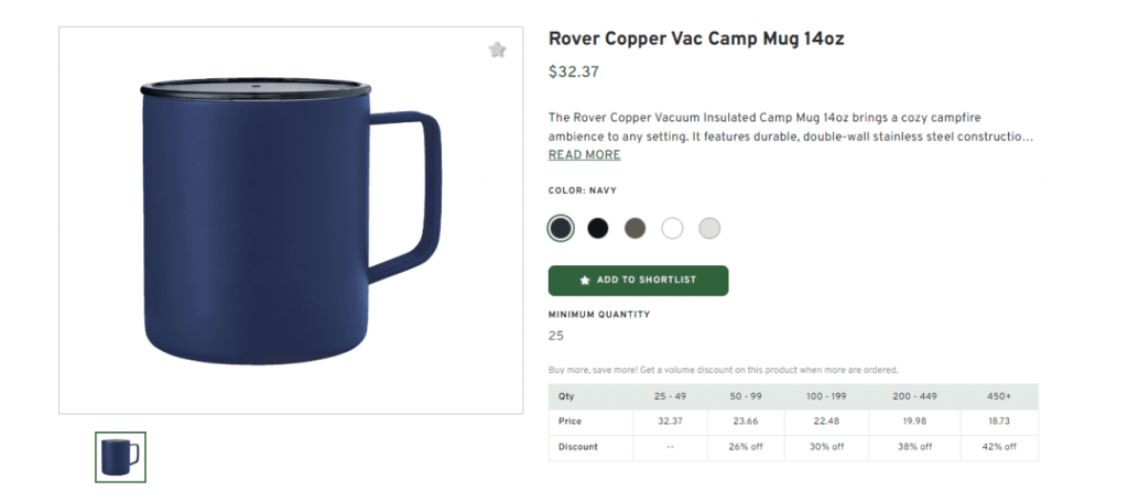 Rover Copper Vac Camp Mug