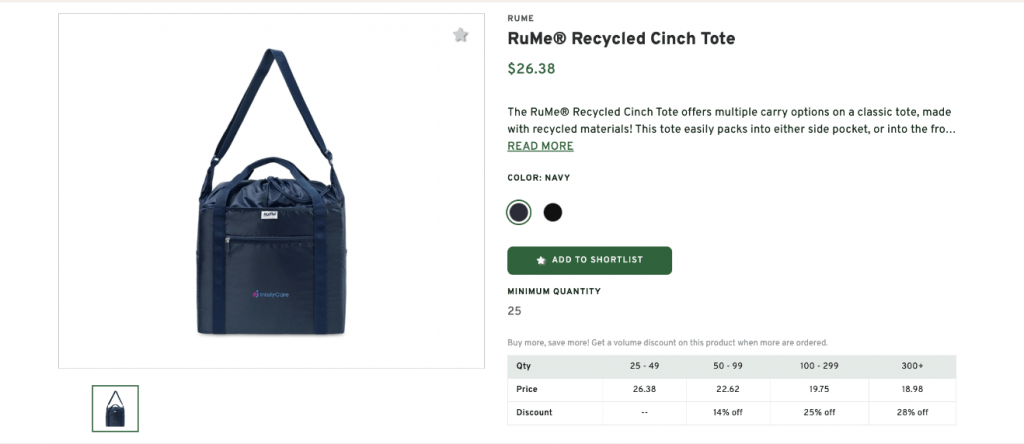 RuMe Recycled Cinch Tote
