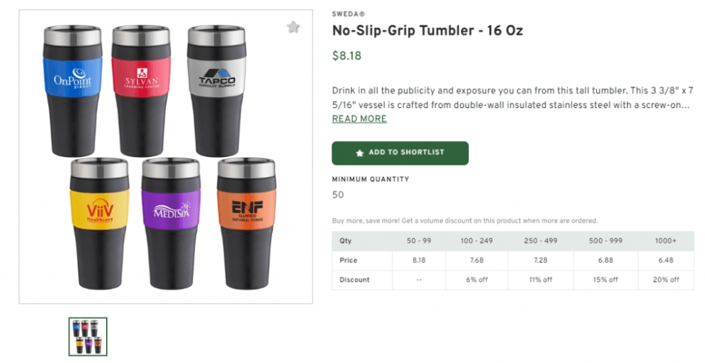 SWEDA No-Slip-Grip Tumbler