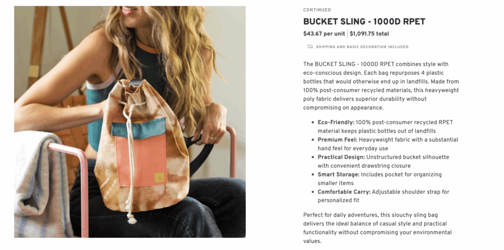 Bucket Sling Holiday Bag