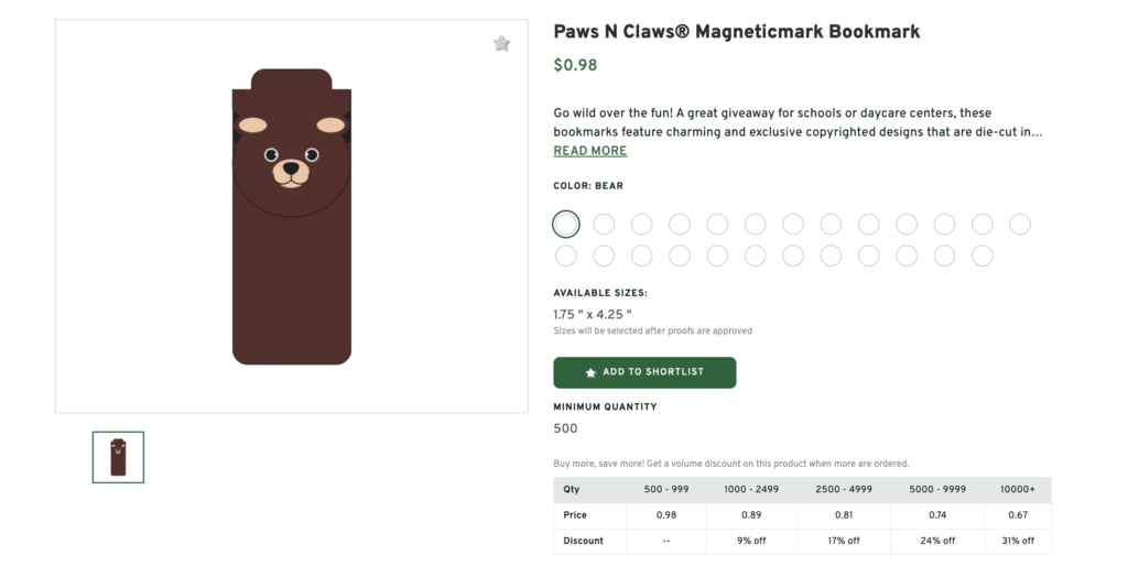 Paws N Claws Magnetic Bookmark