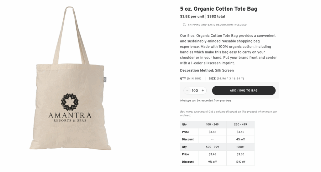 Organic Cotton Tote Bag
