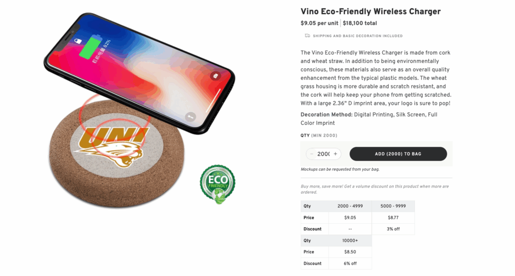 Vino Eco-Friendly Wireless Charger