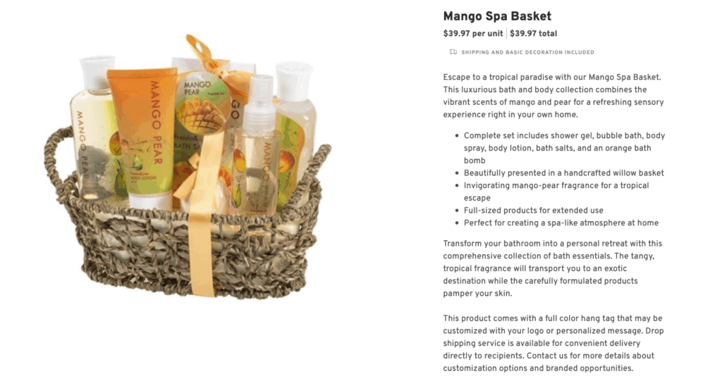 Spa Gift Basket