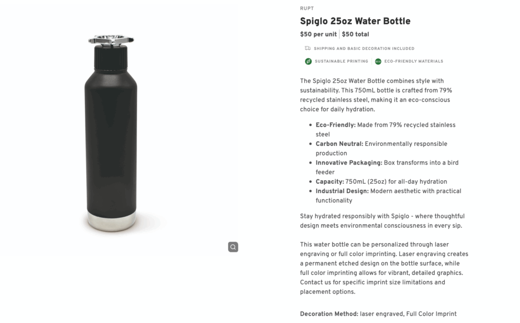 Spiglo Water Bottle