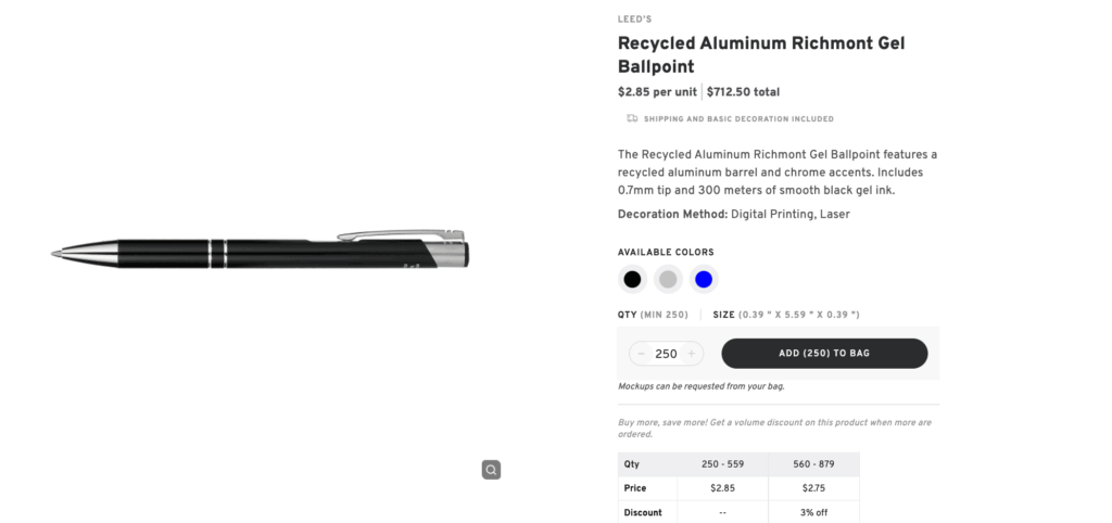 Brite Recycled Aluminum Gel Stylus Pen