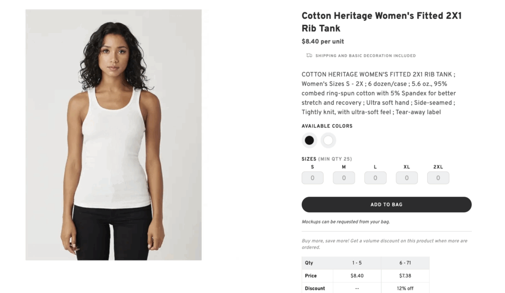 Cotton Heritage Women's Fitted Tank